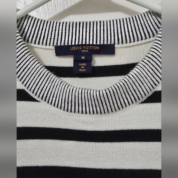 Louis Vuitton Black and White Striped Sweater - Picture 2 of 2